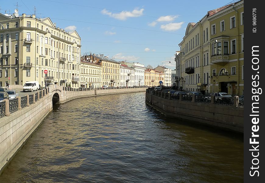 The view of the Saint Petersburg in summer.