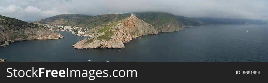 Black sea bay Balaclava in Crimea. Black sea bay Balaclava in Crimea