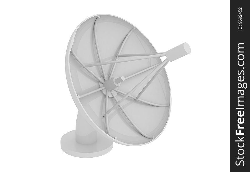 3d render of Satellite dish. Communication concept.
