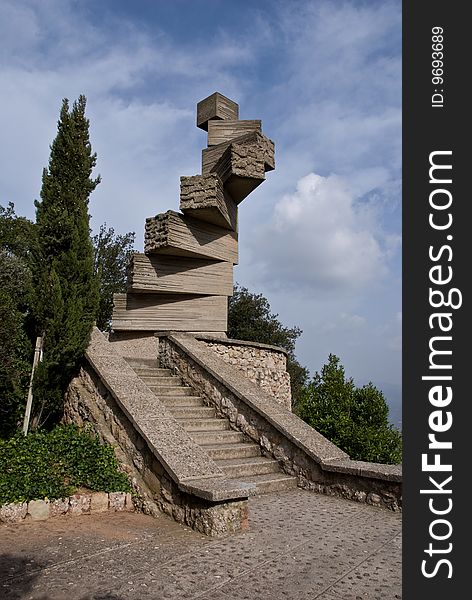 This sculture high in the mountains above Montserat in Spain, is said to represent the ascendenancy of man towards heaven. This sculture high in the mountains above Montserat in Spain, is said to represent the ascendenancy of man towards heaven.