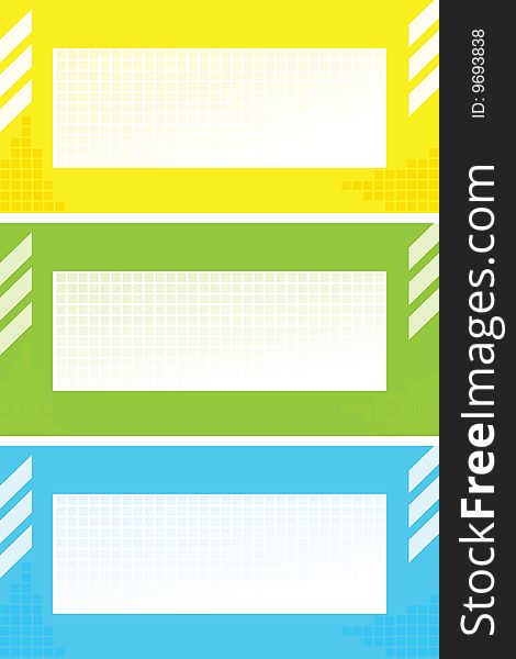 Set of colorful business cards. Set of colorful business cards