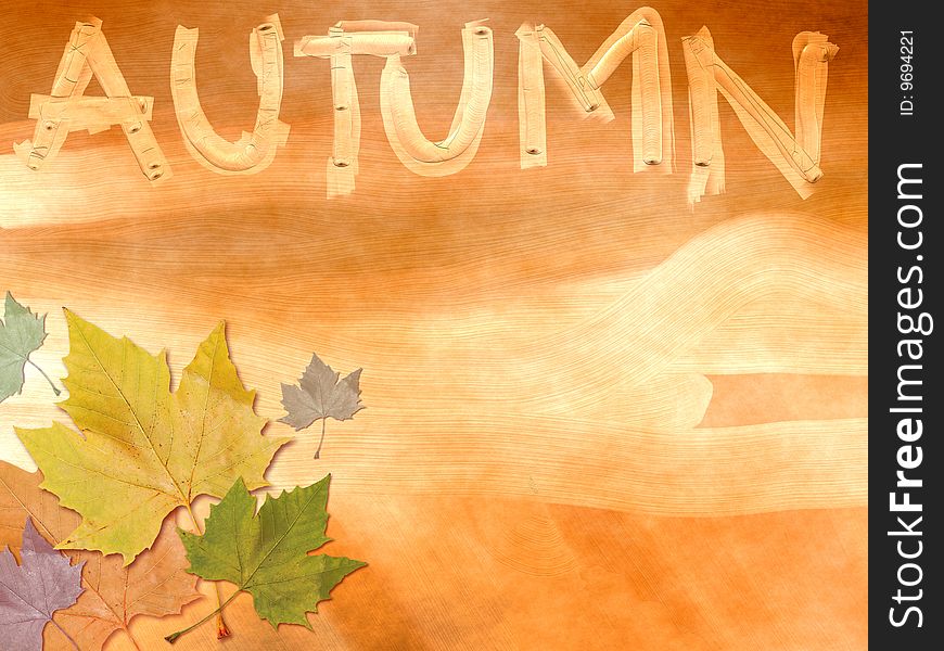 Autumn template with grunge painted style and typical dead leaves. Autumn template with grunge painted style and typical dead leaves.