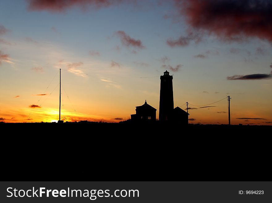 Lighthouse at sunset