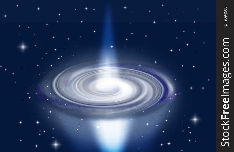 Space whirl on background of stars