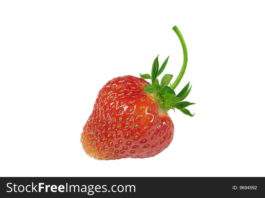 Appetizing strawberry on white background