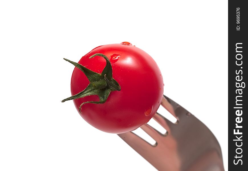Cherry Tomato On The Fork
