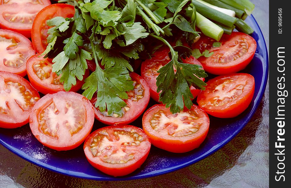 Tomatoes On A Dish
