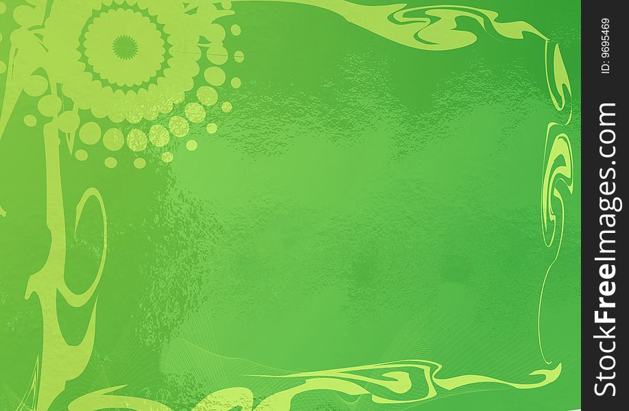 A shiny green swirly background. A shiny green swirly background.