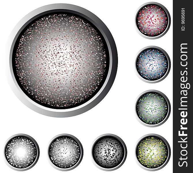 Web buttons with speckles in pastel colors. Web buttons with speckles in pastel colors