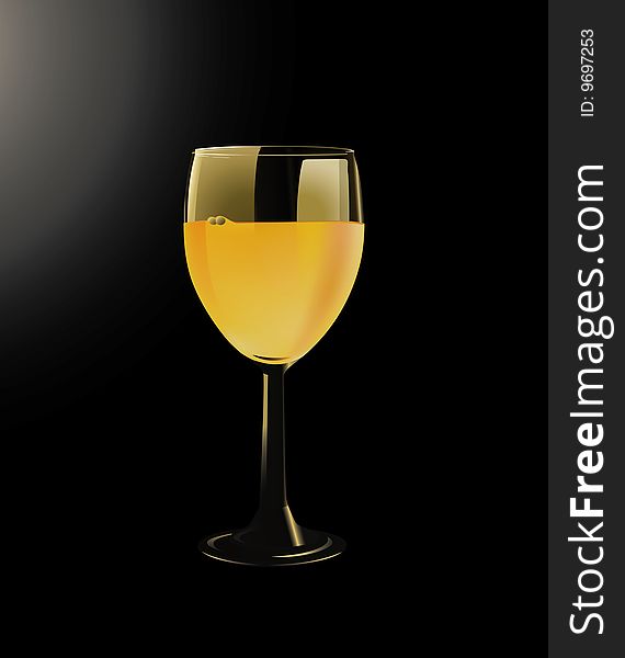 Elegant cup of wine in a black background. Elegant cup of wine in a black background.