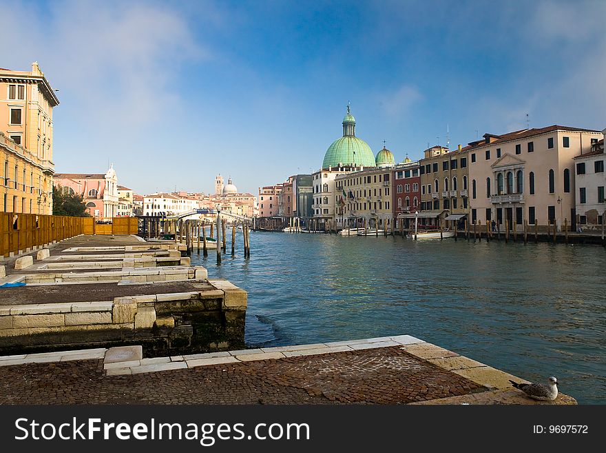 Venice Channel With  Boats