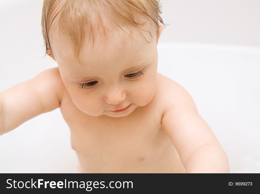 Baby in bath