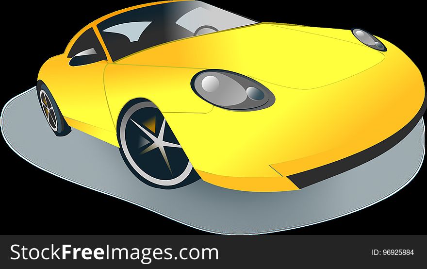 Car, Motor Vehicle, Yellow, Automotive Design