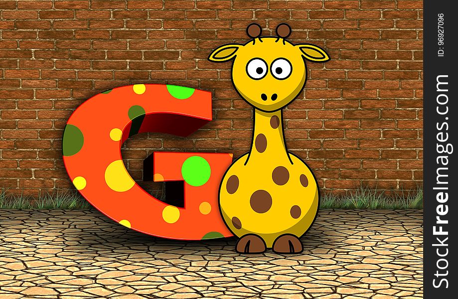 Giraffe, Giraffidae, Yellow, Mammal