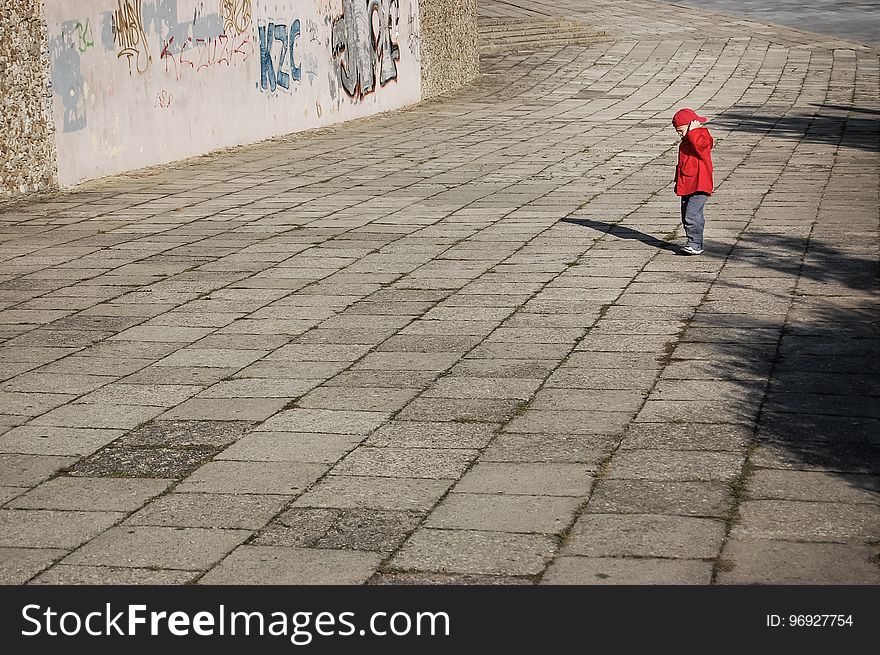 Public Space, Wall, Cobblestone, Floor