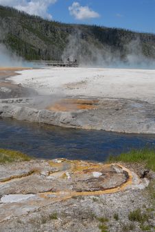 Hot Spring Geyser_Bacterial Formation Royalty Free Stock Photography Hot Spring Geyser_Bacterial Formation Royalty Free Stock Photography