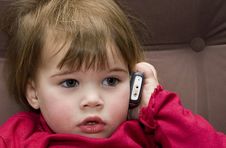 Girl On Telephone Royalty Free Stock Images