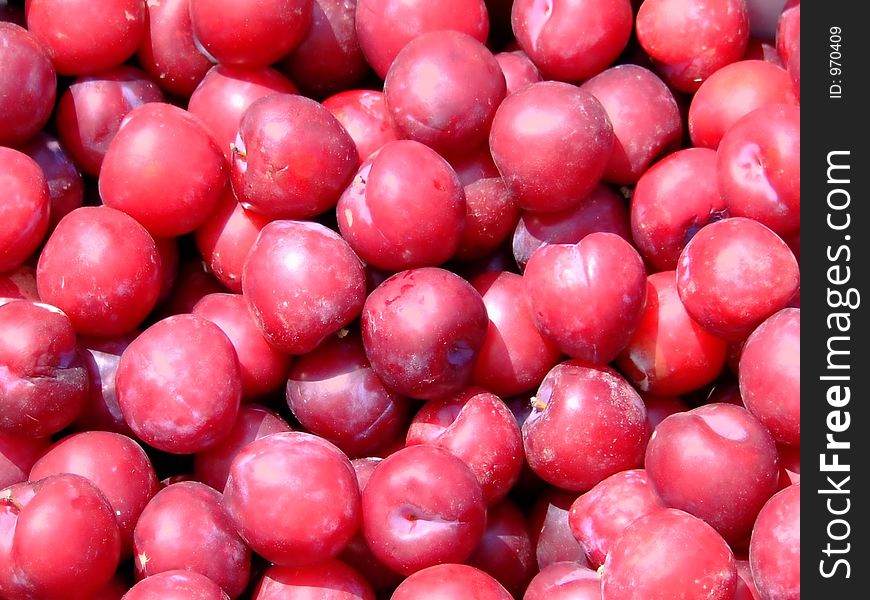 Bunch of mellow plums