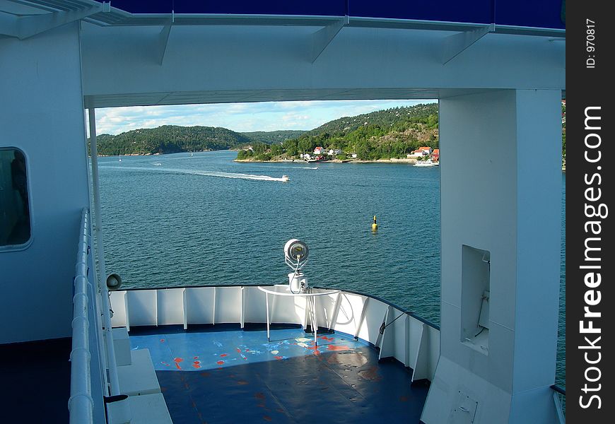 Cruise ship in the Oslofjord.