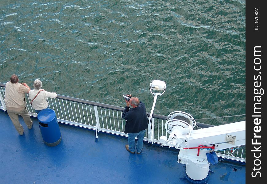 Tourists on ship
