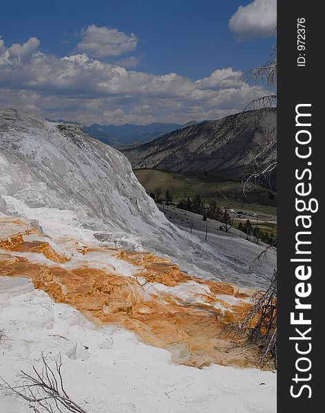 Mineral formation in Yellowstone National Park. Mineral formation in Yellowstone National Park