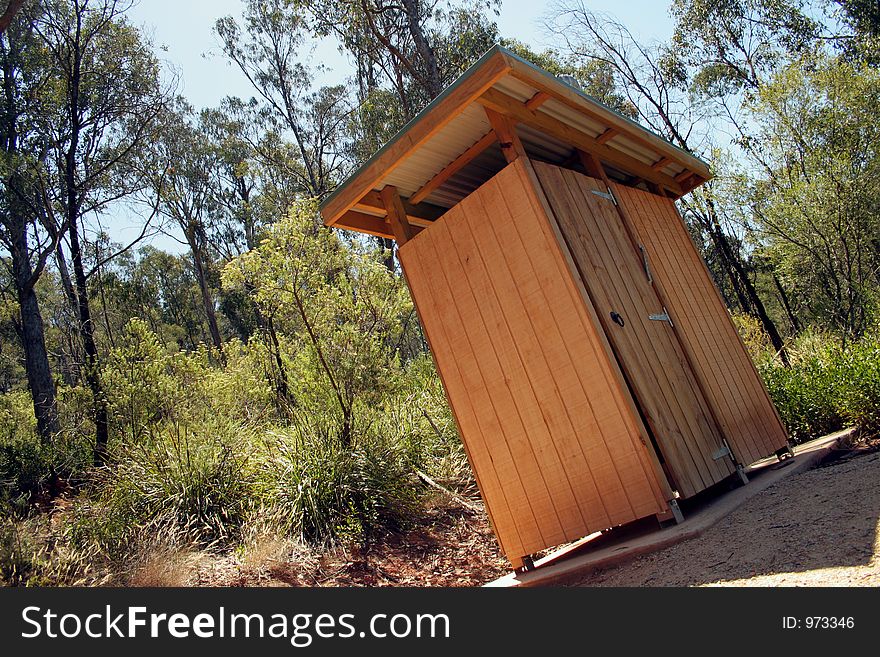 A fair dinkum outback dunny in an Australian forest reserve. A dunny is a toilet, for those who don't know. A fair dinkum outback dunny in an Australian forest reserve. A dunny is a toilet, for those who don't know.