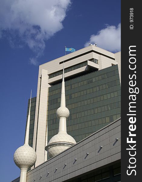 Office building on a background of the blue sky