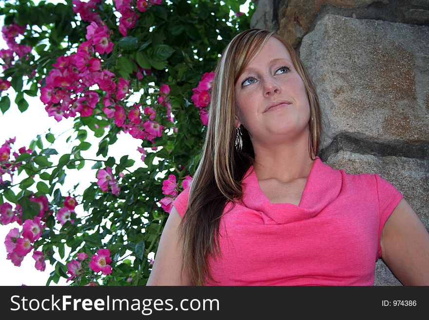 Young Lady In Garden