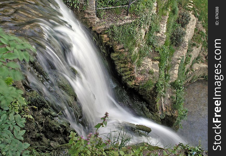 Waterfall in the botanical garden