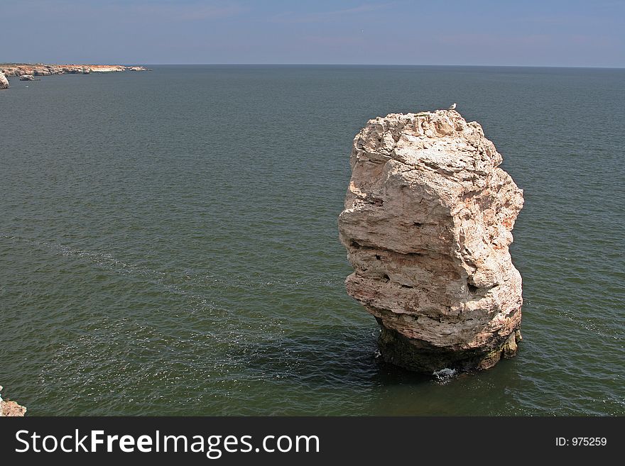 Rock in the sea. Rock in the sea