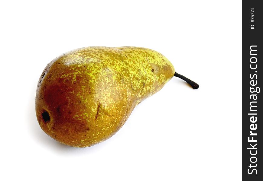 Conference pear on white background