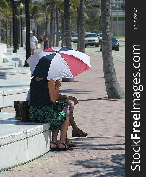 Older women waiting on street. Older women waiting on street