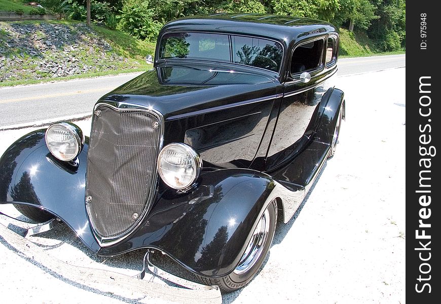Antique black car