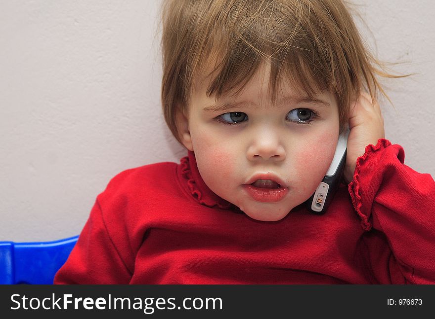 Girl on telephone