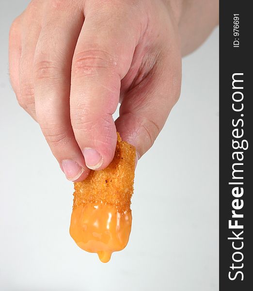 Fish nugget dipper  with hand