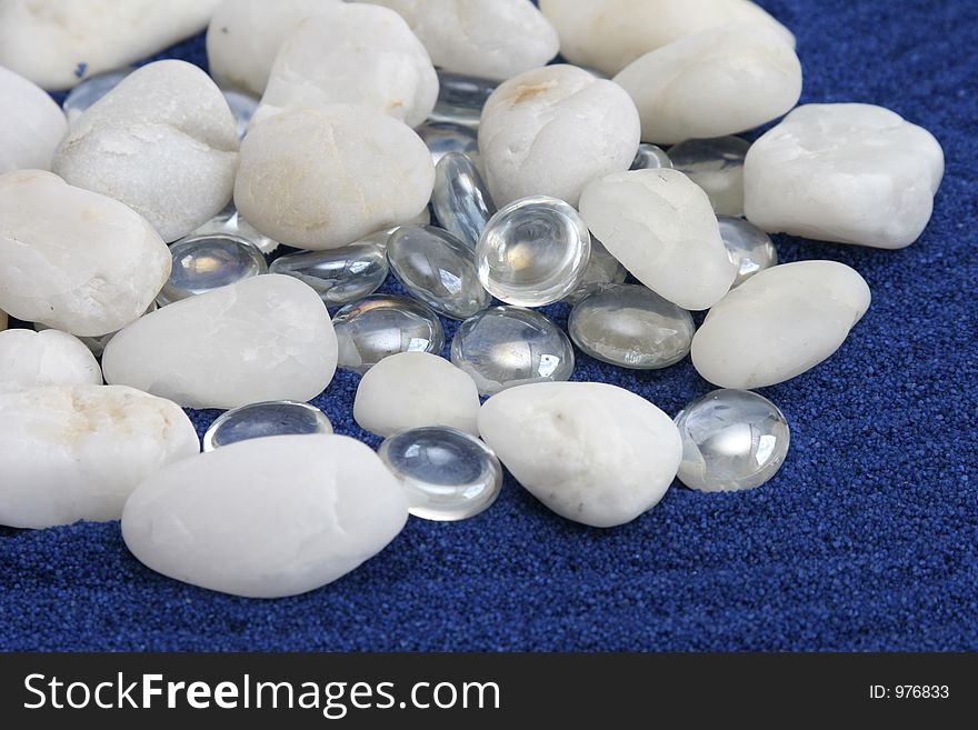 White stones