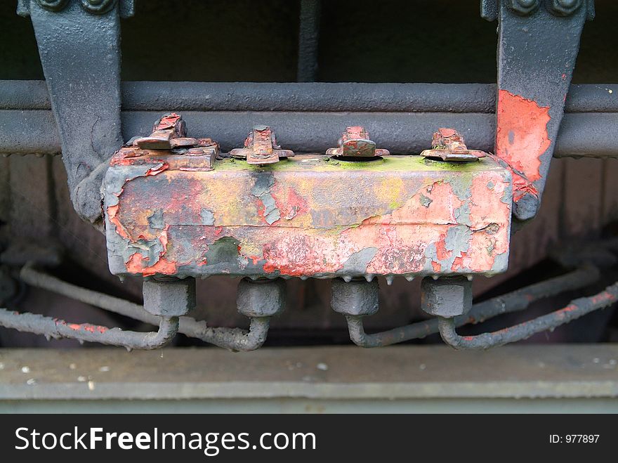 Weathered switchbox of an old train. Weathered switchbox of an old train