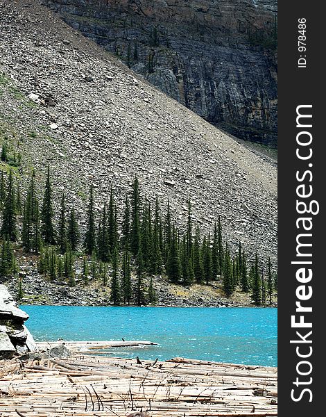 Glacier lake in Banff National Park. Glacier lake in Banff National Park