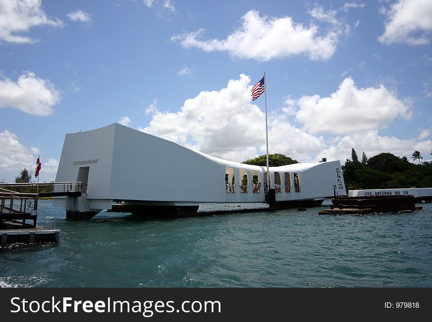 Arizona memorial in Pearl Harbour, Oahu, Hawaii