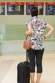 Asian Girl At Singapore S Changi Airport Terminal Stock Images