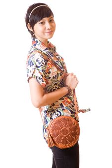 Asian Girl Portrait On White Royalty Free Stock Photography Asian Girl Portrait On White Royalty Free Stock Photography
