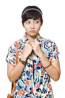 Asian Girl Portrait On White Royalty Free Stock Image Asian Girl Portrait On White Royalty Free Stock Image
