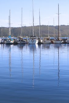 Row Of Yachts At The Harbor Stock Photography Row Of Yachts At The Harbor Stock Photography