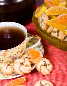 Cup Of Tea And Cookies Stock Image Cup Of Tea And Cookies Stock Image