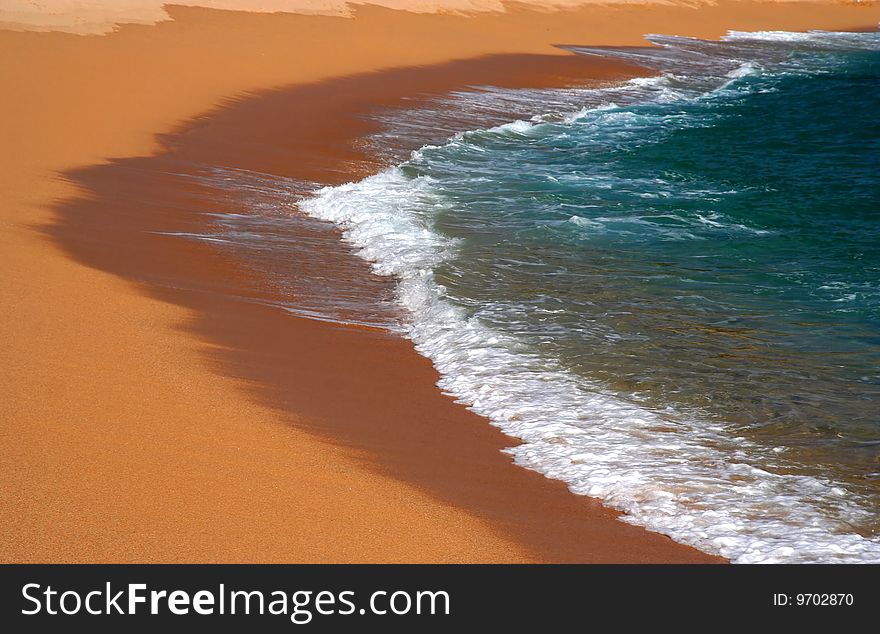 Beautiful beach in the southern part of Catalunya