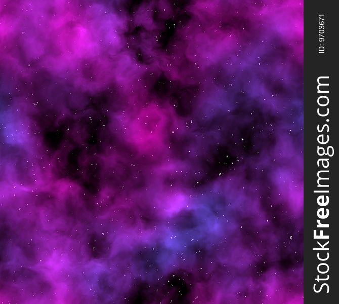 High quality computer generated view of deep space