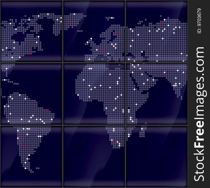 High quality computer generated abstract imade of earth from space