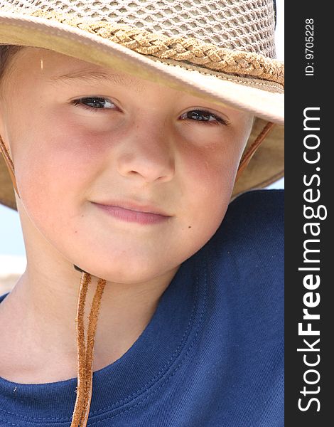 Young boy with hat