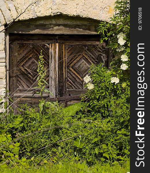 Wine cellar door in Hungary at lake Balaton