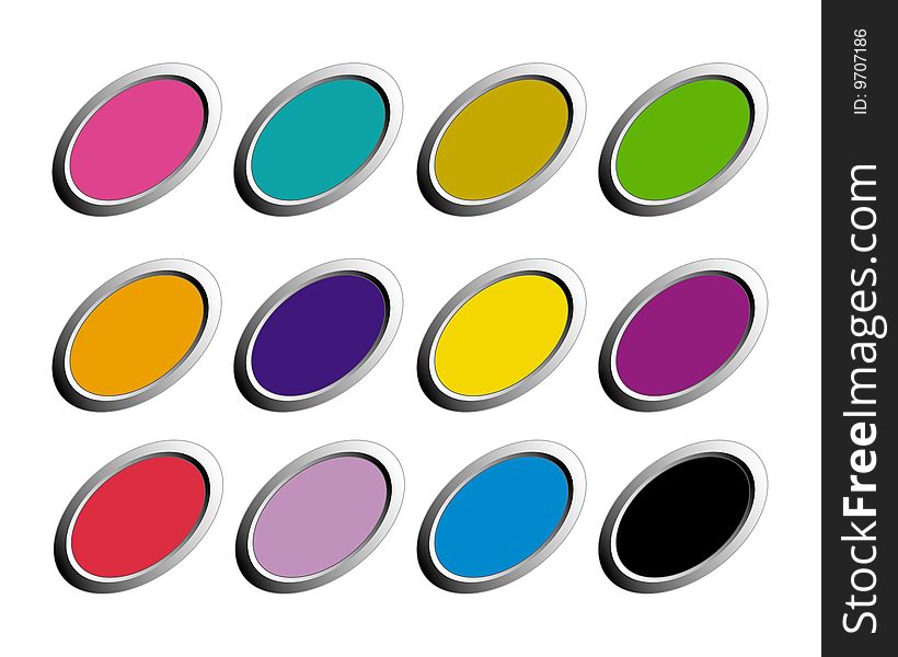 Vector illustration of color buttons. Vector illustration of color buttons